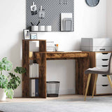 Desk with Shelf Smoked Oak 100 x 40 x 90 cm Engineered Wood 869318