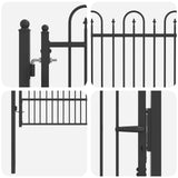 Fence Gate HORST 100 x 175 cm Steel Black Lockable 42034057