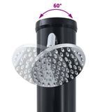 Outdoor Solar shower Black 217 cm PVC and Aluminium 42003411