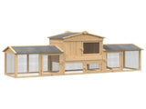 Chicken Coop 3 pcs Brown Solid Pine Wood 3388344