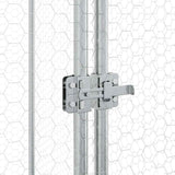 Chicken Cage Silver 200x100x190 cm Galvanised Steel 172550