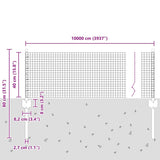 Fence with Post Grey 0.4 x 100 m Steel and PVC 3336648