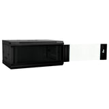 Network Cabinet with Storage Black 60 x 35 x 28 cm Steel 42017632
