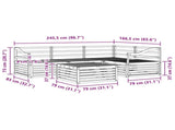 Outdoor Sofa Set 5 pcs Natural Solid Acacia Wood 3373434