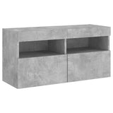 5 Piece TV Wall Units with LED Concrete Grey Engineered Wood 3216721