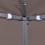 Gazebo Cover with Roof Taupe 300 x 300 cm Polyester and Steel 42029038