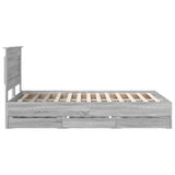 Bed Frame with Drawer Grey Sonoma 120 x 200 cm Engineer Wood 3410196