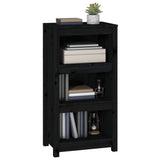 Book Cabinet Black 50x35x97 cm Solid Wood Pine 821708
