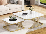 Nest of 2,Square Coffee Table Set,Nesting Sofa Table,Multi-functional End Side Table,Nesting WF531486WAA