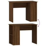 Desk Brown Oak 100x55x75 cm Engineered Wood 823031