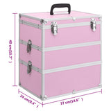 Make-up Case 37x24x40 cm Pink Aluminium 91841