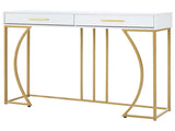 Console table, hallway table with 2 drawers, light luxury style side table, sofa table, 110x32x85 WF322522AAO
