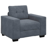 Sofa Set with Cushion 3 pcs Grey 221 x 78 x 80 cm Velvet 3324640