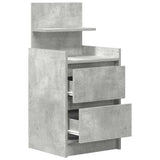 Bedside Cabinets with 2 Drawers 2 pcs Concrete Grey 38x34x80 cm 861362