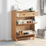 Shoe Cabinet ASKIM Brown 85 x 35 x 108 cm Solid Pine wood 4105436
