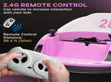 360&deg Rotation Kids Bumper Car, 12V Waltz Car with Remote Control, Dual Joystick, Music, Lights, T3398P348436