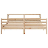 Bed Frame without Mattress 200x200 cm Solid Wood Pine 3305834