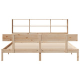 Bookcase Bed without Mattress 200x200 cm Solid Wood Pine 3321816