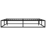 Bed Frame Black Powder-coated metal Double Durable Bed Frame 324788