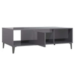 Coffee Table High Gloss Grey 103.5x60x35 cm Engineered Wood 806030