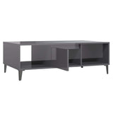 Coffee Table High Gloss Grey 103.5x60x35 cm Engineered Wood 806030