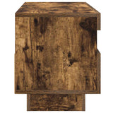 TV Cabinet with LED Lights Smoked Oak 100x35x40 cm 815720