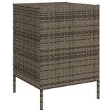 Garden Storage Cabinet Grey 55x59x80 cm Poly Rattan 365553