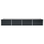 Garden Raised Bed Anthracite 320x80x45 cm Galvanised Steel 45729