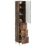 Cabinet Set 2 pcs Smoked Oak 33 x 34.5 x 90 cm Engineered Wood 3416732
