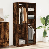 Wardrobe Smoked Oak 100x50x200 cm Engineered Wood 3307769
