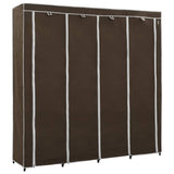 Wardrobe with 4 Compartments Brown 175x45x170 cm 282446