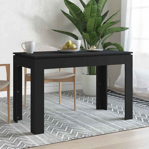 Dining Table Black 120x60x76 cm Engineered Wood 800757