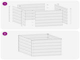 Raised Garden Bed Natural 100 x 80 x 55 cm cold-rolled steel 8006384