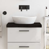 Bathroom Countertop Dark Brown 60x60x cm Treated Solid Wood 3156208