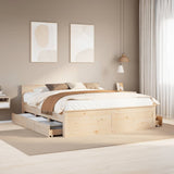 Bed Frame Natural Wood Solid Pine Wood Super King Bed Frame 3308756