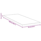Mattress Topper White 70 x 200 x 6 cm Jaquard Fabric 4106253