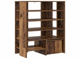 Shoe Cabinet with Shelf 2 pcs Old Wood Engineered Wood 8000386