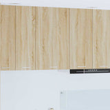 Hanging Cabinet with Door Sonoma Oak and White 50 x 31 x 80 cm 884268