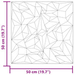 ZNTS Wall Panels 48 pcs Grey 50x50 cm XPS 12 m² Amethyst 4100053