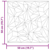 ZNTS Wall Panels 48 pcs Grey 50x50 cm XPS 12 m² Amethyst 4100053