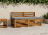 2-Piece Bench Cushions SOEST 2 pcs 100% Polyester Grey 950163