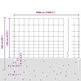 Wild Fence with Posts 50 x 1.2 m 3337150