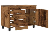 Bathroom Vanity Unit Old Wood 60 x 35 x 60 cm Engineered Wood 889383