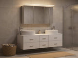 Bathroom Furniture Set 4 pcs White 100 x 14.5 x 70 cm 3407095