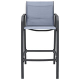 48119 Garden Bar Chairs 4 pcs Grey Textilene