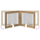 Dog Gate with Stands 4 pcs Artisan Oak 100 x 80 cm 892066