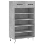 ZNTS Shoe Cabinet Concrete Grey 60x35x105 cm Engineered Wood 829608