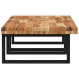 Basin Shelf Wall Mounted Steel and Solid Wood Acacia 3302861