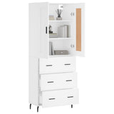 Highboard White 69.5x34x180 cm Engineered Wood 3199761
