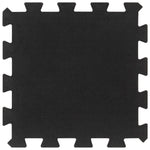 Rubber Floor Tiles 16 pcs Black 16 mm 30x30 cm 155671